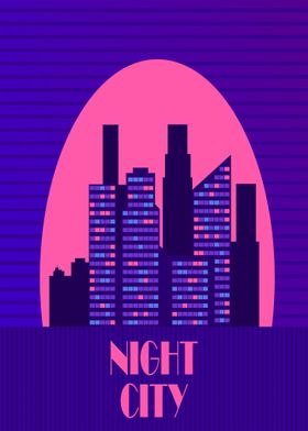 Night City Retro Style