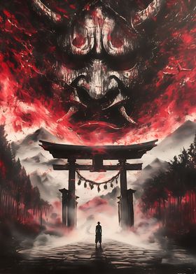 Evil Torii Gate Oni Mask