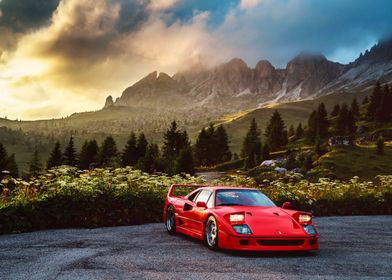 Ferrari F40 In Nature