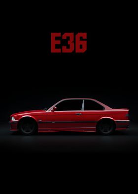 e36 bimmer red