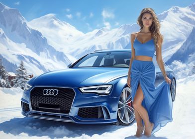 Woman Audi Quattro Winter