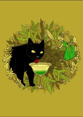 Absinthe and cat