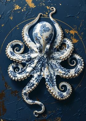 Porcelain Octopus Elegance