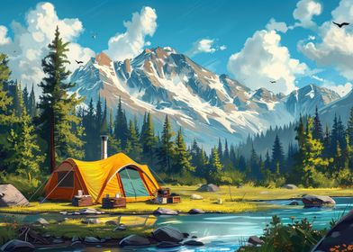 Camping by the River