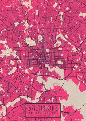 Baltimore City Map Blossom