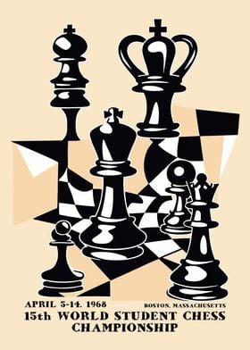 Vintage Chess Art Poster