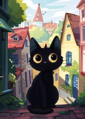 Cute Black Max the Cat 