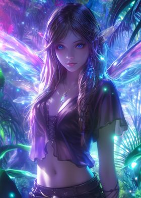 Magical fairy anime girl