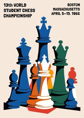 1966 Retro Chess Poster