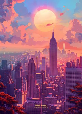 Sunset in New York City 2