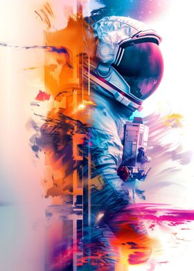 Abstract Astronaut Artwork