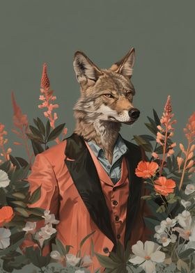 Stylish Coyote with Floral