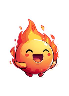 Baby Kawaii Cute Fireball