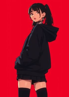 90s Anime Girl Aesthetic