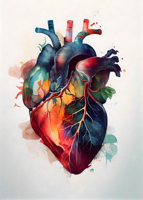 Colourful Human Heart