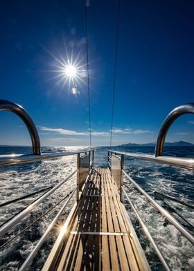 A yacht cruise on the sea