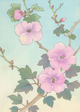 Flower Japan Painting