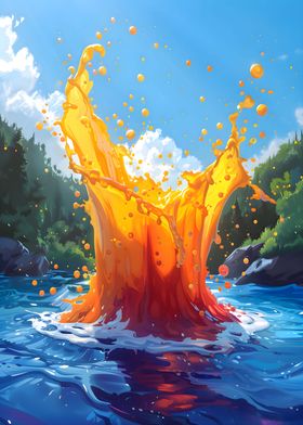 Colorful Splash Painting