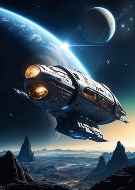 Ship Above Planet