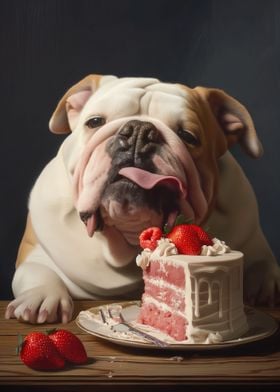 Bulldog Birthday Cake