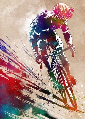 Cycling sport art