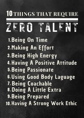 Require Zero Talent