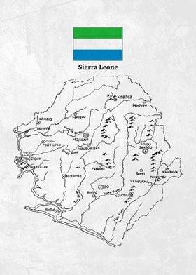 Handdrawn Sierra Leone Map