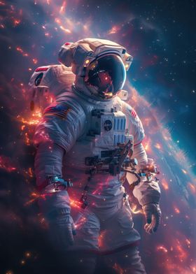 An astronaut in space