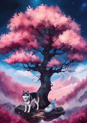 Dog cherry blossom