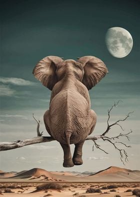 elephant on a tree