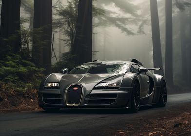 Bugatti Veyron Forest road