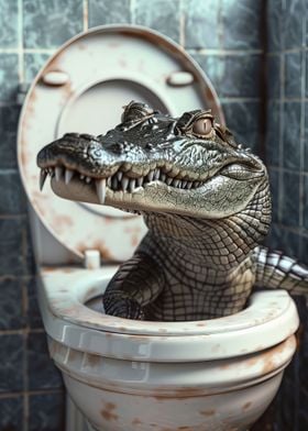 Crocodile Alligator Toilet