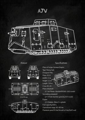 German A7V tank ww1