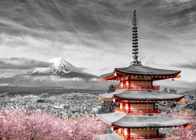 Mount Fuji with Pagoda