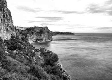 Cliffs black and white