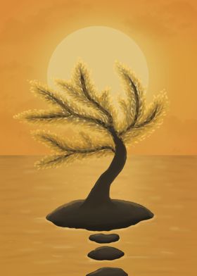 Tree on a lake