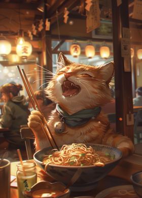 Ramen Lover Cat