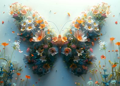 Butterfly Floral Style