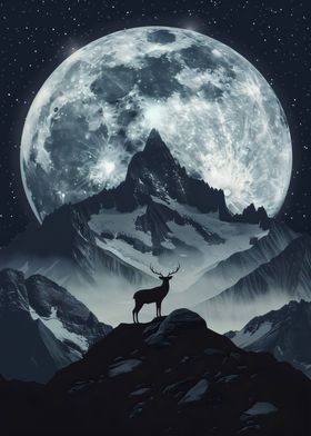 Moonlit Deer Peak