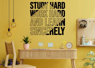 Study hard Motivational