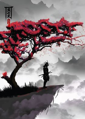 Samurai and Cherry Blossom