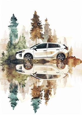 Watercolor Paint Hyundai 