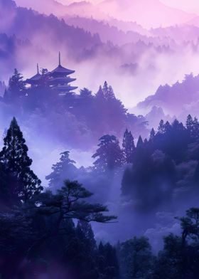 Peaceful Purple Temple