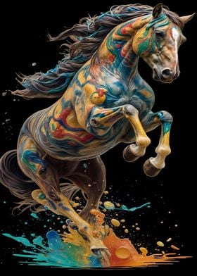 multicolore horse