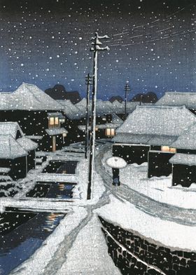 Evening Snow at Terajima