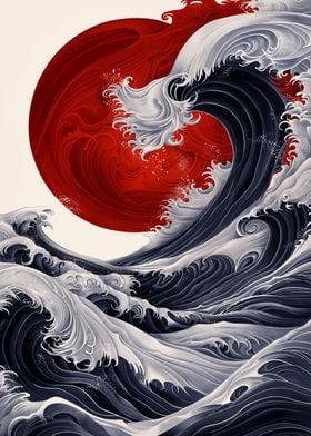 Red Moon Waves