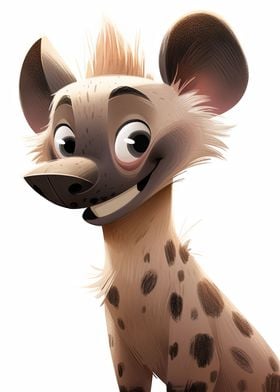 Cute Hyena Poster