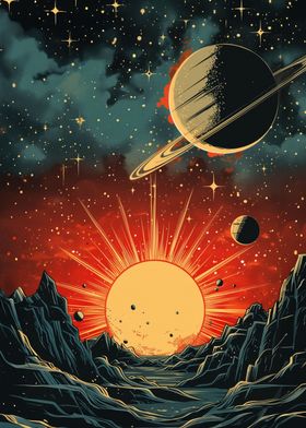 Solar system fantasy poste