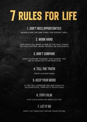 7 rules for life