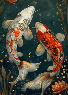 Colorful Koi Fish